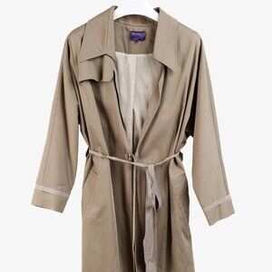 Sharon Wauchob Khaki Cotton Twill Tie-Waist Coat